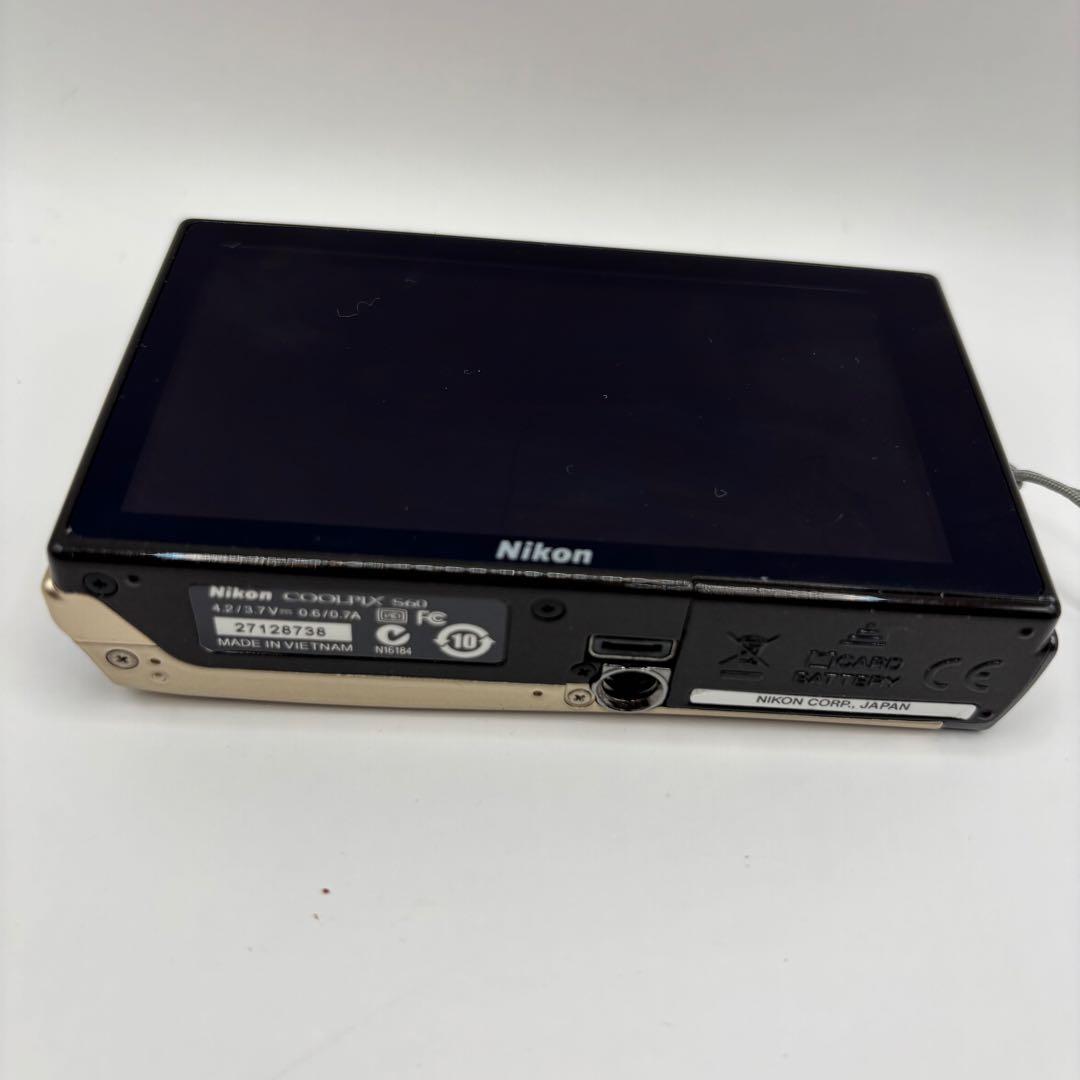 【美品】NIKON COOLPIX S60 ゴールド コンパクトデジタルカメラ