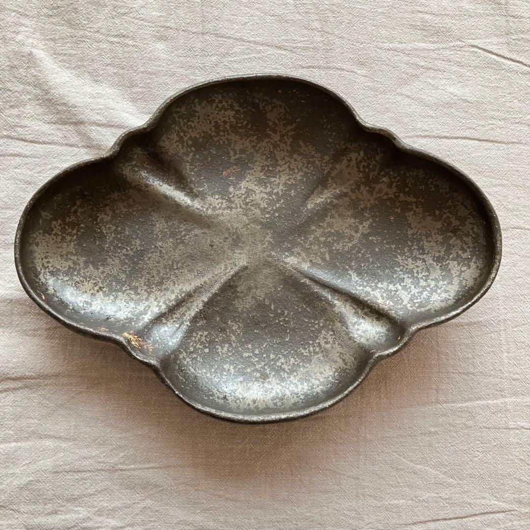 【新品未使用】安福由美子　脚付　フリル　木瓜皿　2点セット