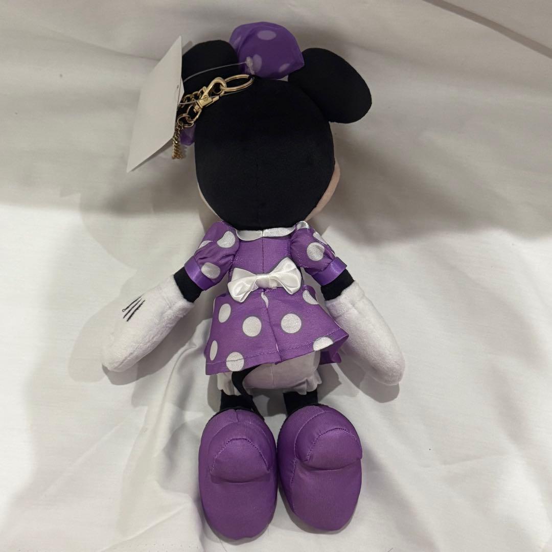新品未使用ミニー ぬいぐるみチャーム パープル ミニーの日　タグ付きパルパルーザ