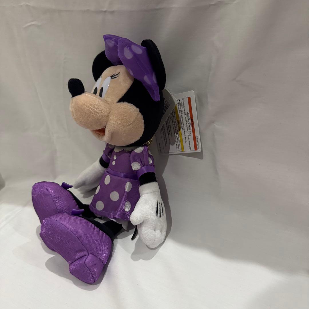 新品未使用ミニー ぬいぐるみチャーム パープル ミニーの日　タグ付きパルパルーザ