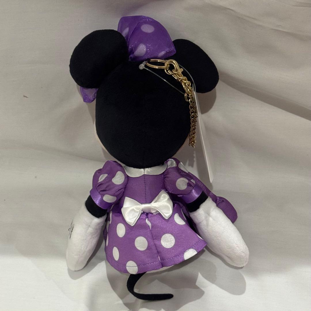 新品未使用ミニー ぬいぐるみチャーム パープル ミニーの日　タグ付きパルパルーザ