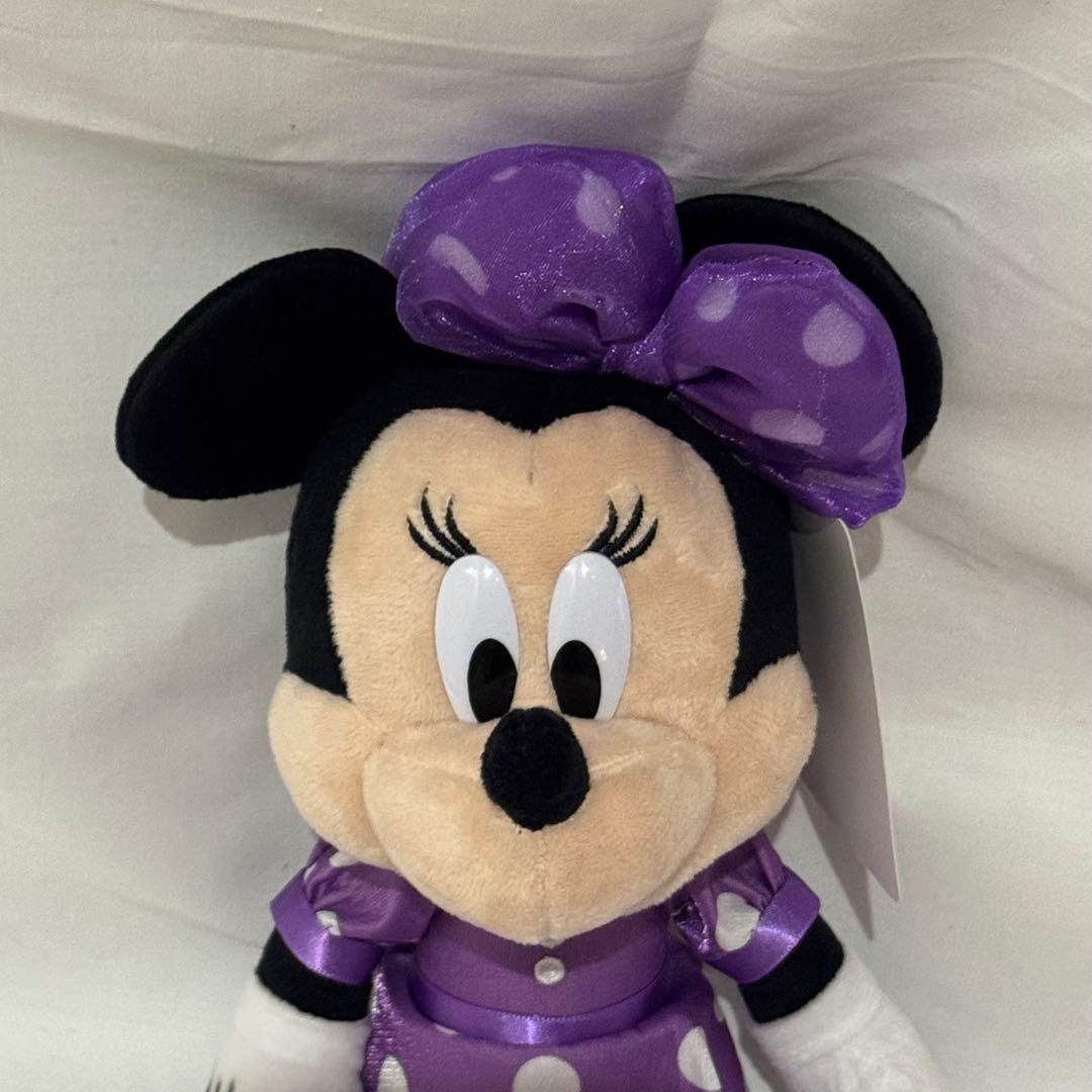 新品未使用ミニー ぬいぐるみチャーム パープル ミニーの日　タグ付きパルパルーザ