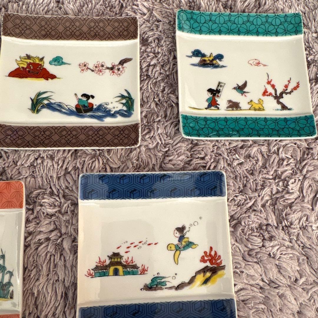 新品☆日本の伝統的な絵柄の皿5枚セット