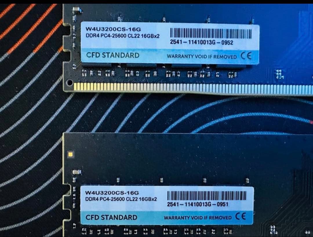 ト*ム様 CFD DDR4-3200 デスクトップ 用メモリ 16GB 2枚組