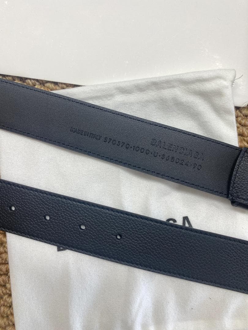 BALENCIAGA BBロゴ ベルト シルバー金具