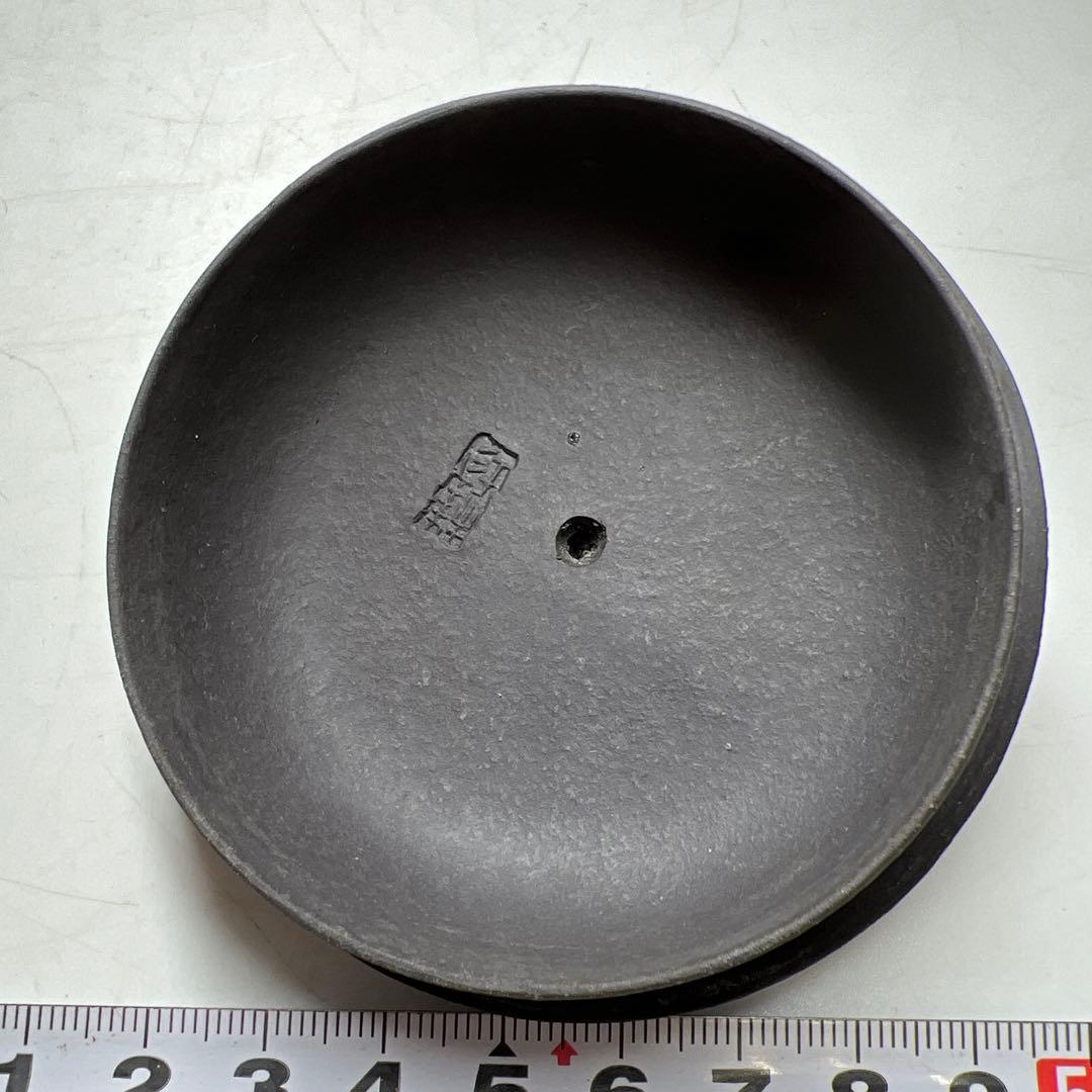 在銘　中国美術　紫泥急須　幅約18㎝　東Y8-0303☆2F