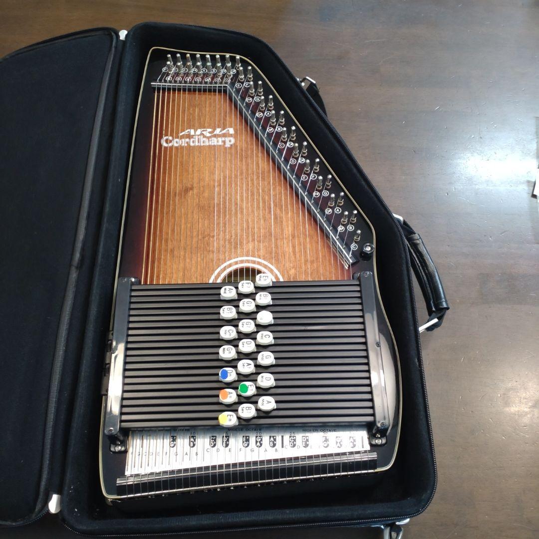 ARIA コードハープ ACH-21E ピックアップ内蔵 専用ケース付　楽器