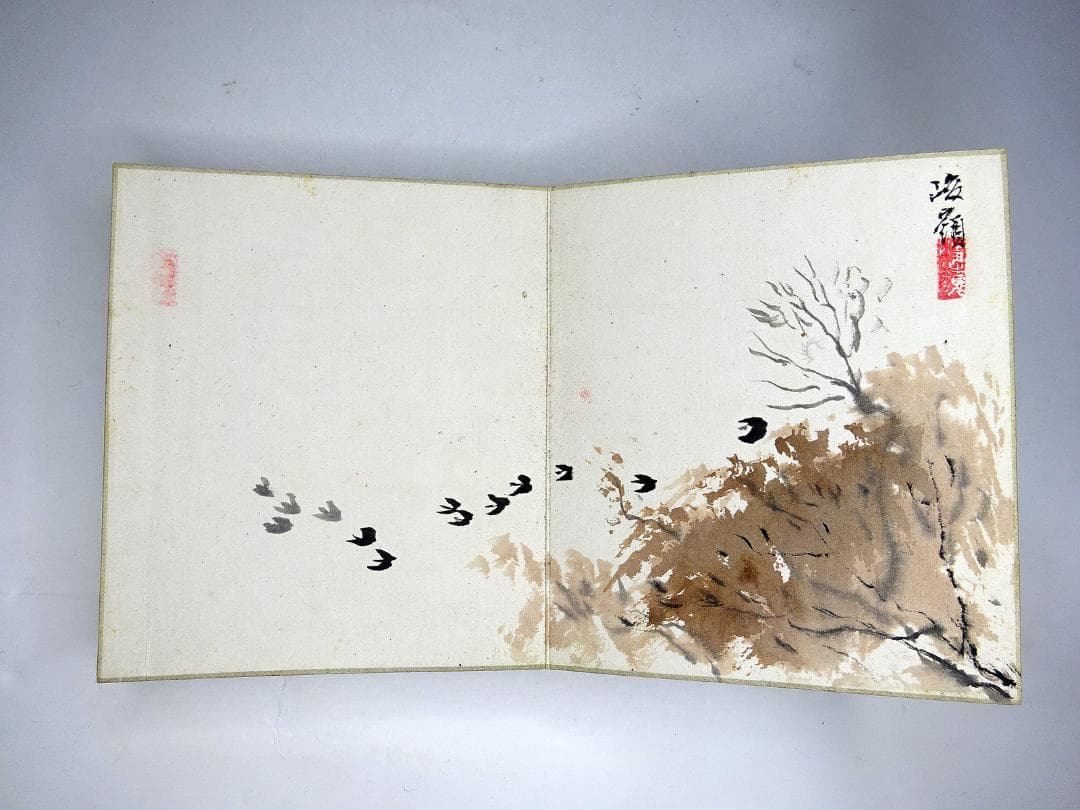 #希少 #画帳 #彩色 #肉筆 #書 #図帳 #日本画 #花鳥 #風景 #和本