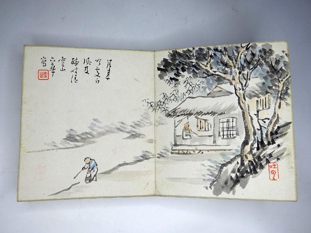 #希少 #画帳 #彩色 #肉筆 #書 #図帳 #日本画 #花鳥 #風景 #和本