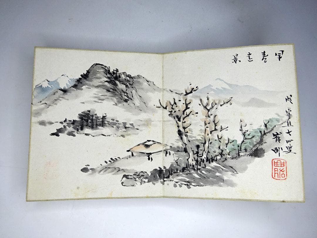 #希少 #画帳 #彩色 #肉筆 #書 #図帳 #日本画 #花鳥 #風景 #和本