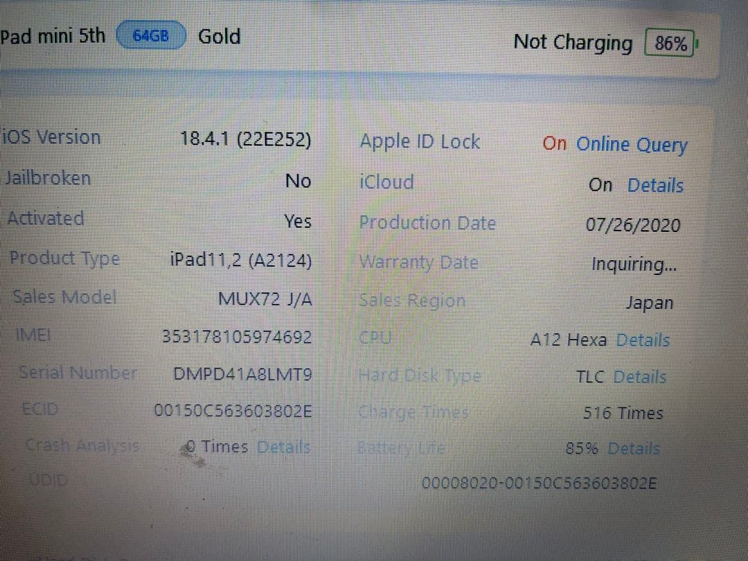 Apple iPad mini 第5世代64GBゴールド