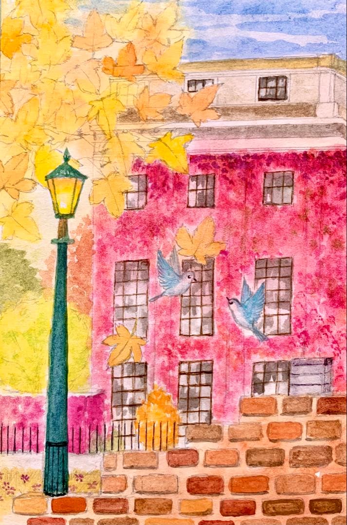 ♡たまみな♡水彩画 原画8枚＋複製品11枚鳥と花のセット