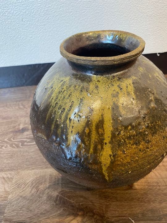 花瓶　薪窯陶器