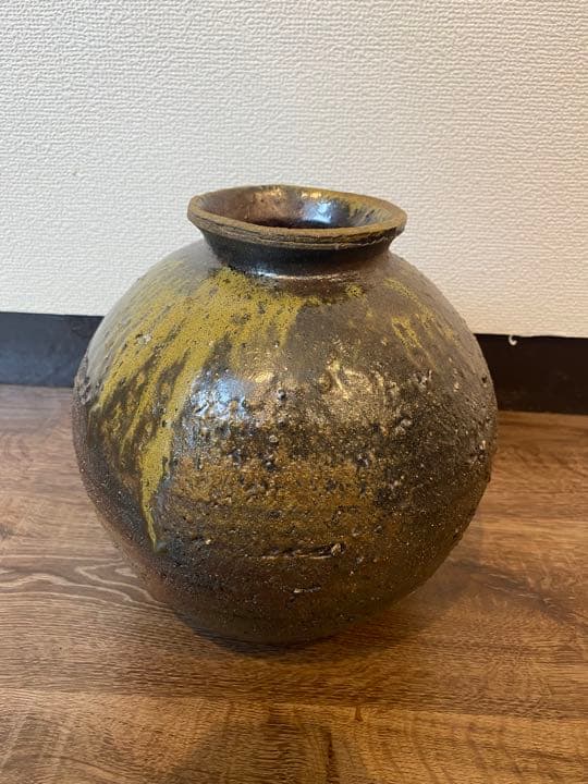 花瓶　薪窯陶器