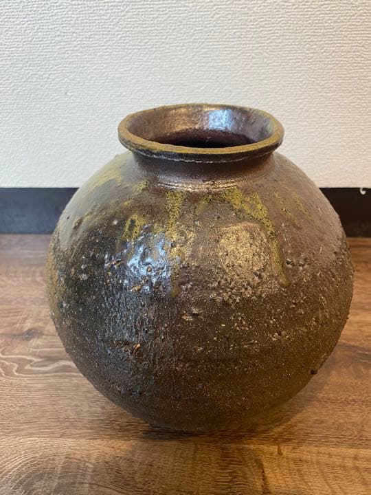 花瓶　薪窯陶器