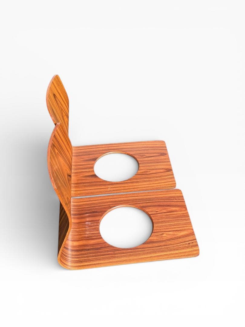 天童木工 座椅子 2脚セット 藤森健次 曲げ木 ケヤキ板目 和モダン