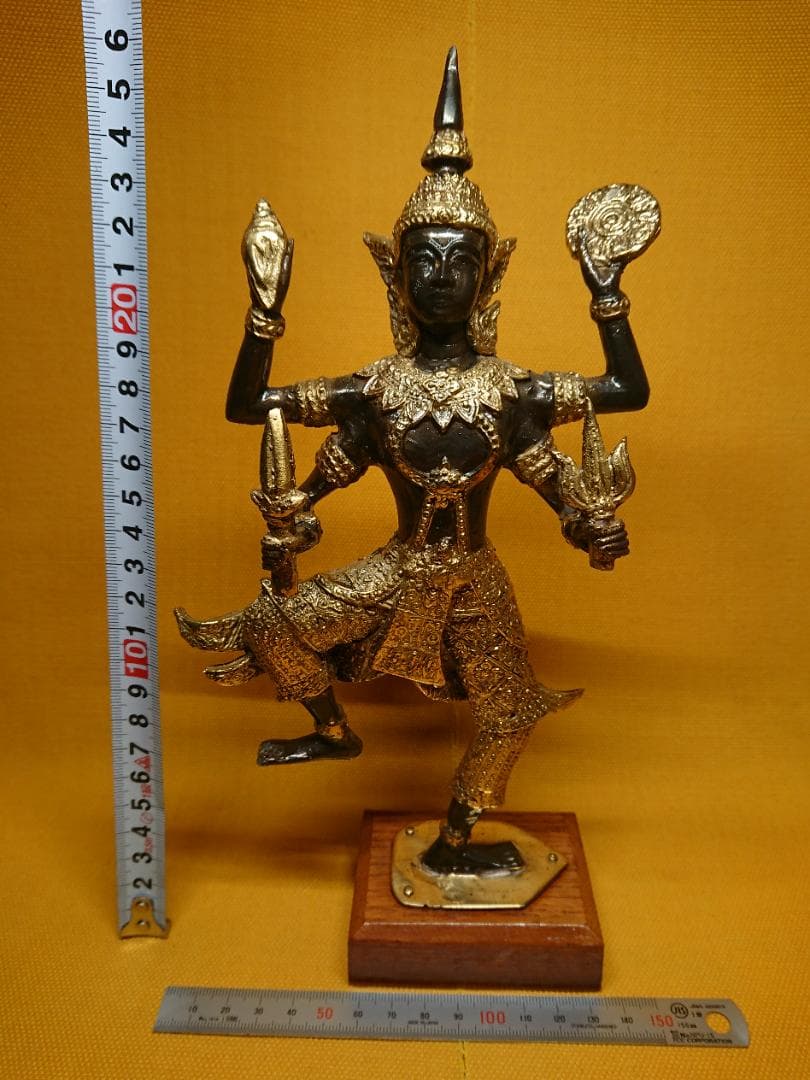 人形　神像　銅製　ブロンズ像　置物　インテリア　工芸品　美術品　A1291