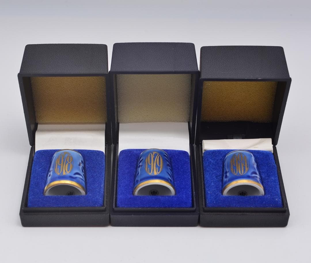 指ぬき　シンブル　６個セット　箱付き　B＆G：ロイヤルコペンハーゲン　デンマーク