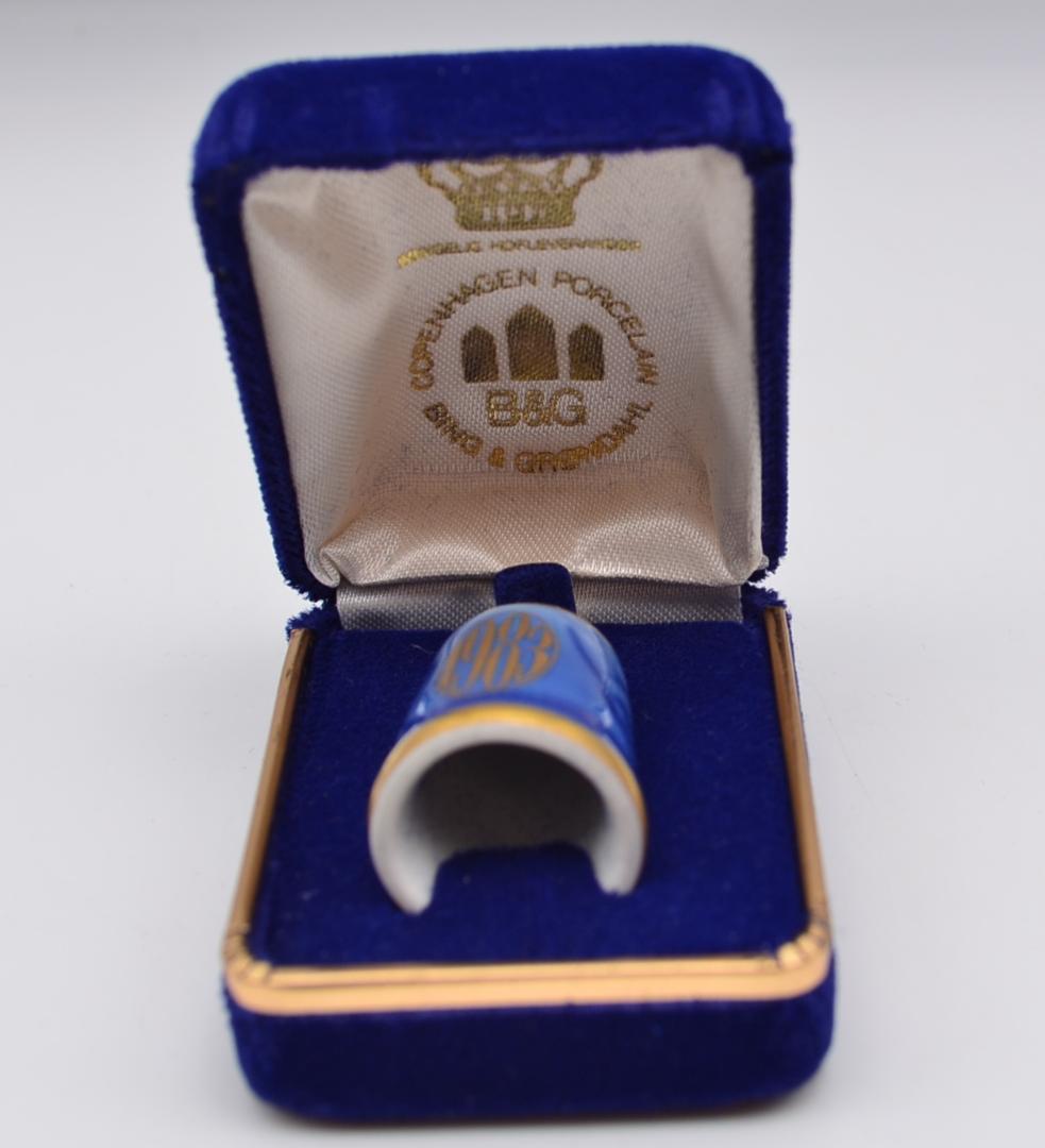 指ぬき　シンブル　６個セット　箱付き　B＆G：ロイヤルコペンハーゲン　デンマーク