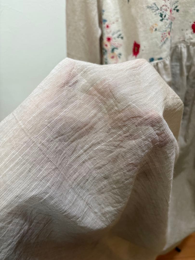 割烹着 お洒落 ハンドメイド【リネン100%】