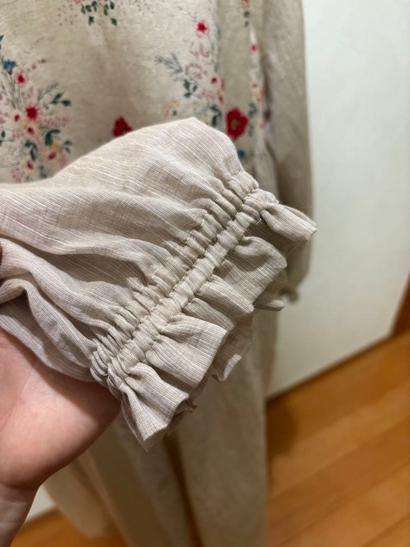 割烹着 お洒落 ハンドメイド【リネン100%】