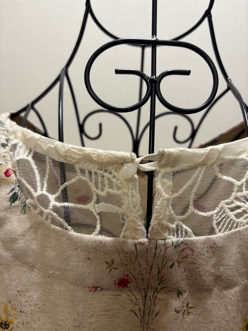 割烹着 お洒落 ハンドメイド【リネン100%】