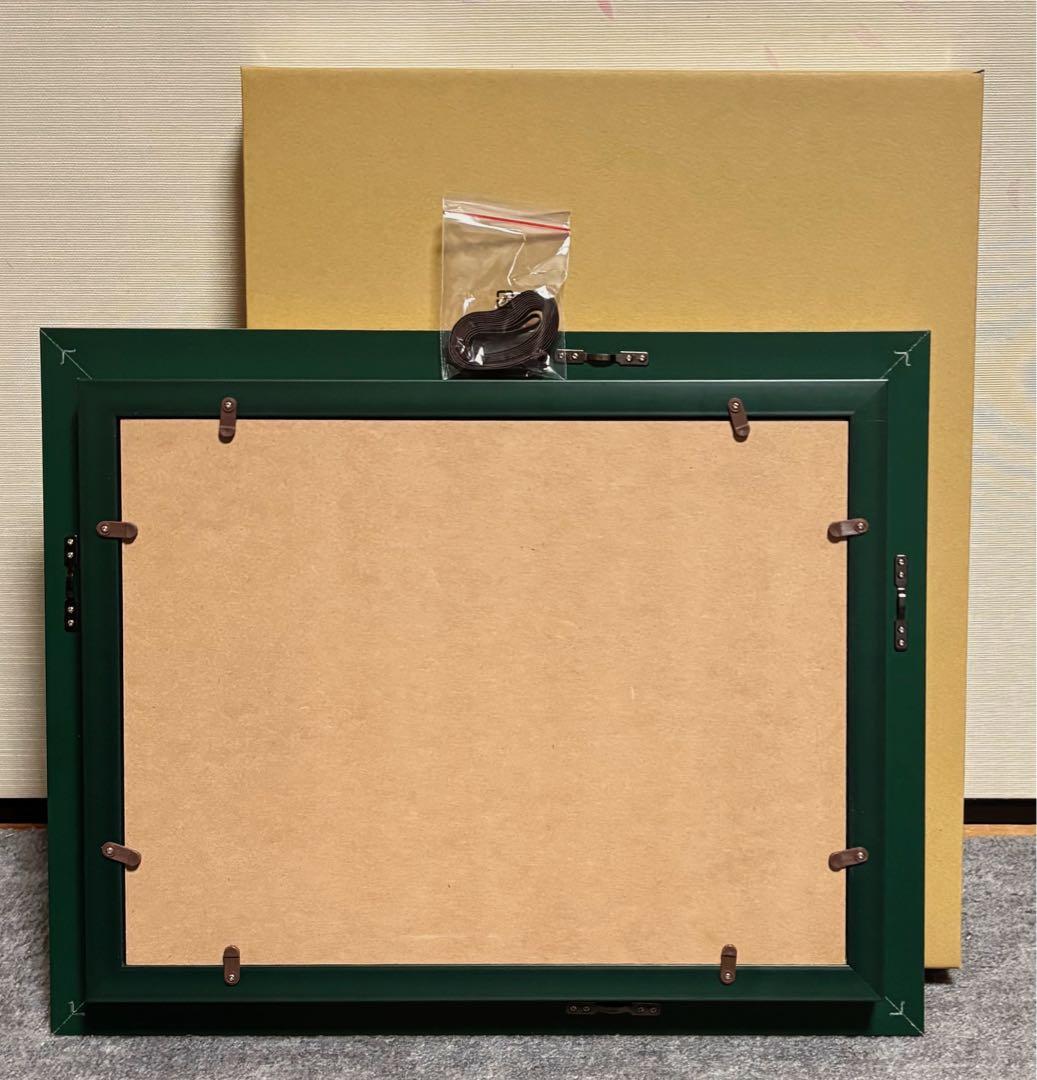 【F4号】手描き作品　ジミー大西【道頓堀】額縁　未使用額　サイン　落款　油彩