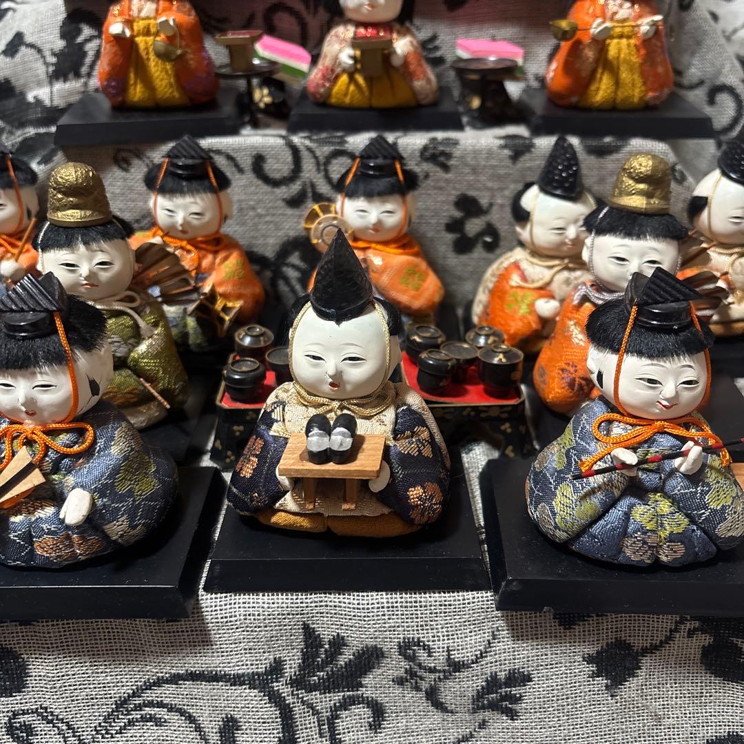 お値下げ 木目込み雛人形 豆雛