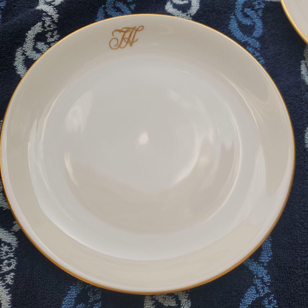 オールド大倉　大倉陶園　ゴールドライン　皿　8枚　OKURA 白磁　金彩　銘々皿