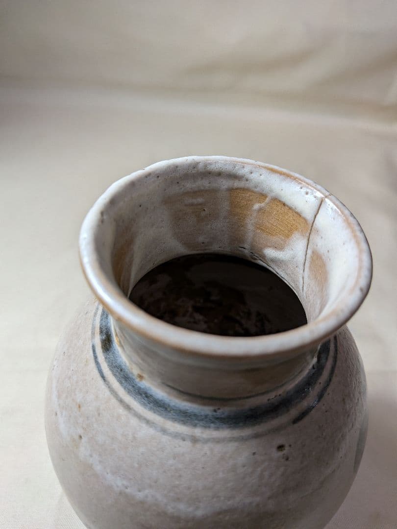 津軽の古い焼物　悪戸焼　壺　花瓶　九曜紋