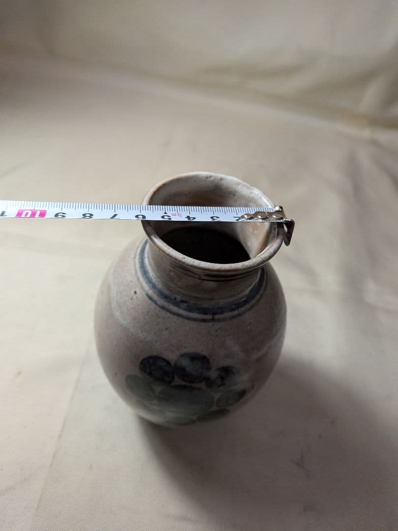 津軽の古い焼物　悪戸焼　壺　花瓶　九曜紋