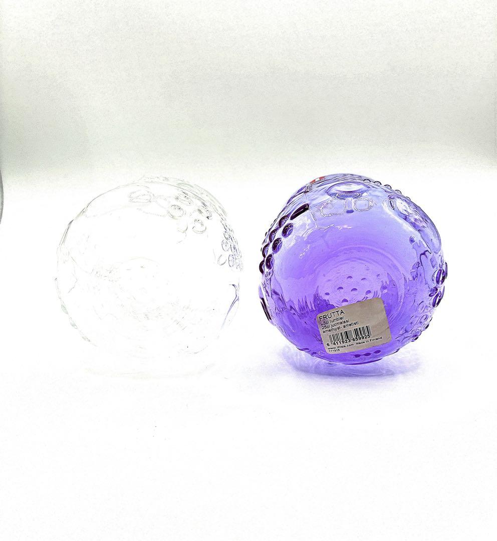 新品販売終了廃盤新品イッタラフルッタアメジスト&美品クリアタンブラーペアセット