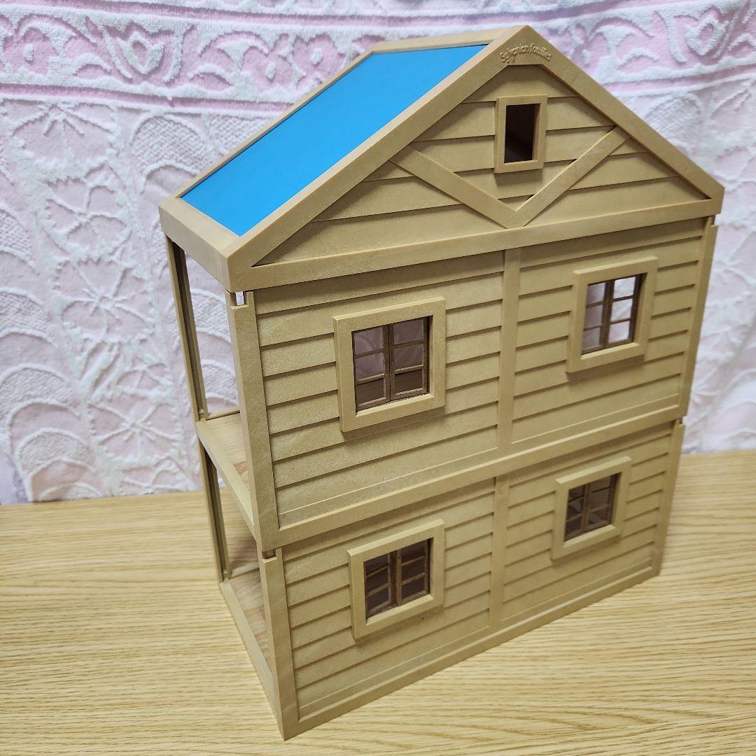 レア　シルバニアファミリー　青い屋根　ユニットハウス2個　1986年　日本製