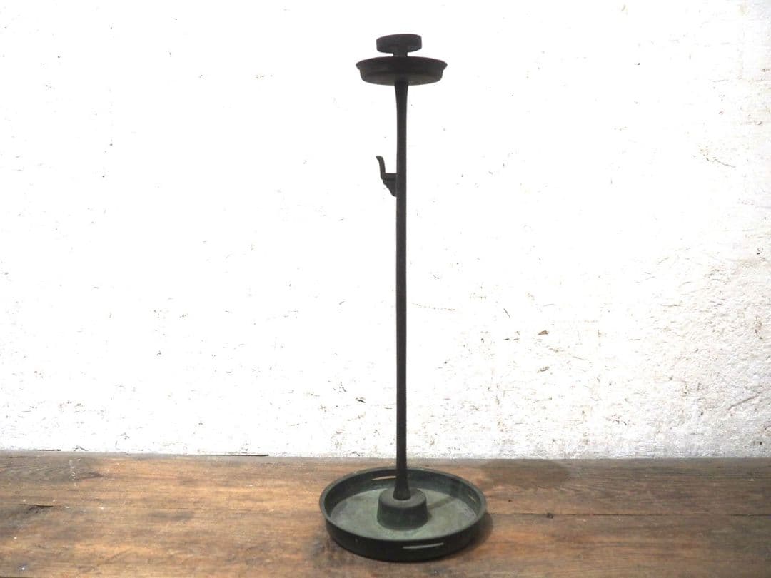 1520 アンティーク　銅製の燭台　キャンドルスタンド　蝋燭立て　レトロ　仏器