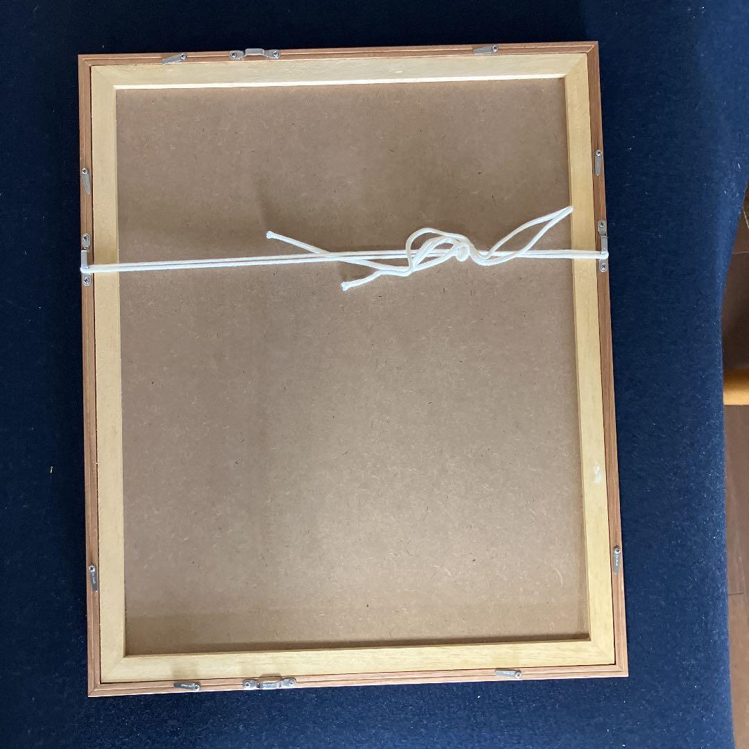 伊東深水「高砂染浴衣美人百姿　其十」古い印刷物のキレイな額装品