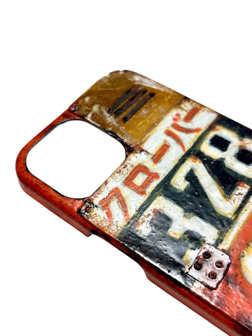 【完成オリジナルオーダー】サビ塗装メタルプレートスマホケース各機種で製作