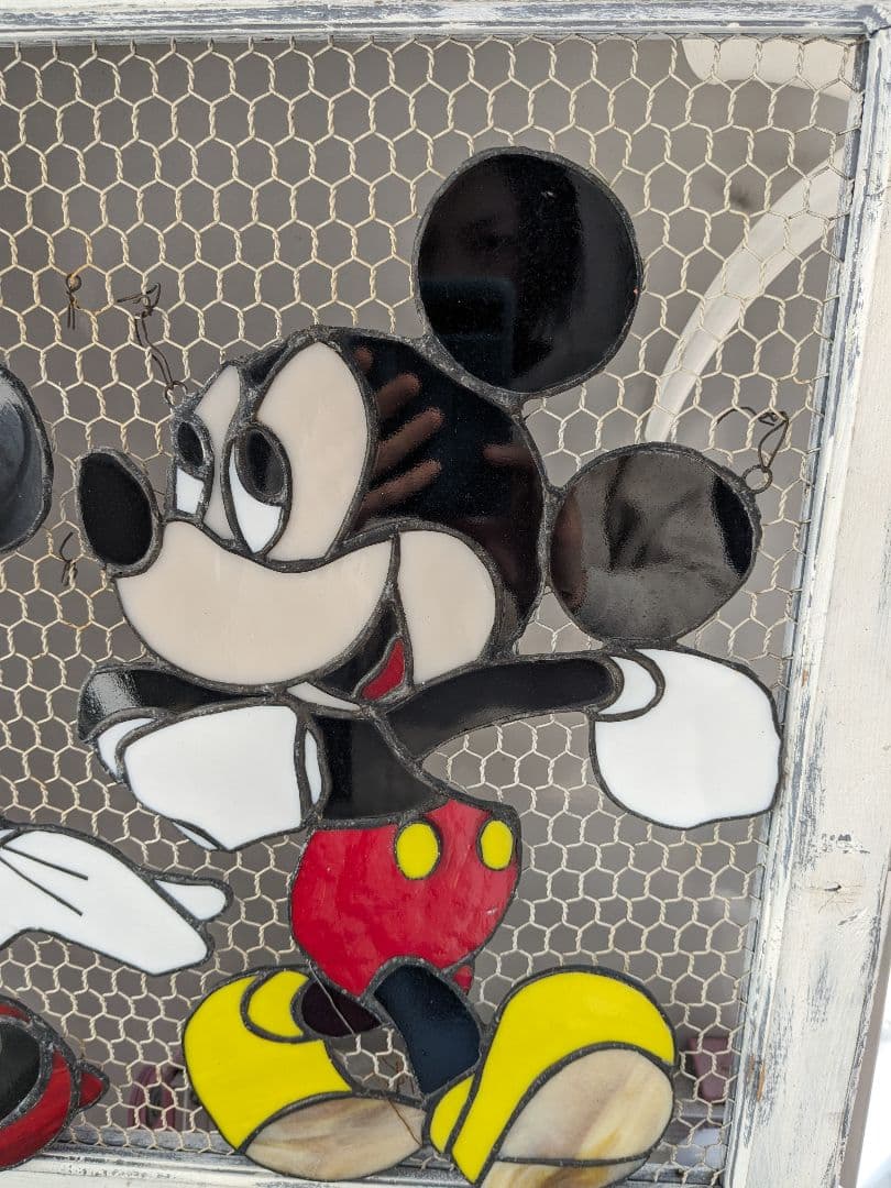 ディズニー ミッキーマウス＆ミニーマウス ステンドグラスウェルカムボード