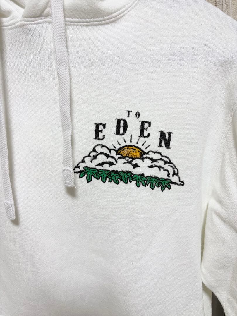 TO EDEN エンブロイダリーパーカー ホワイト