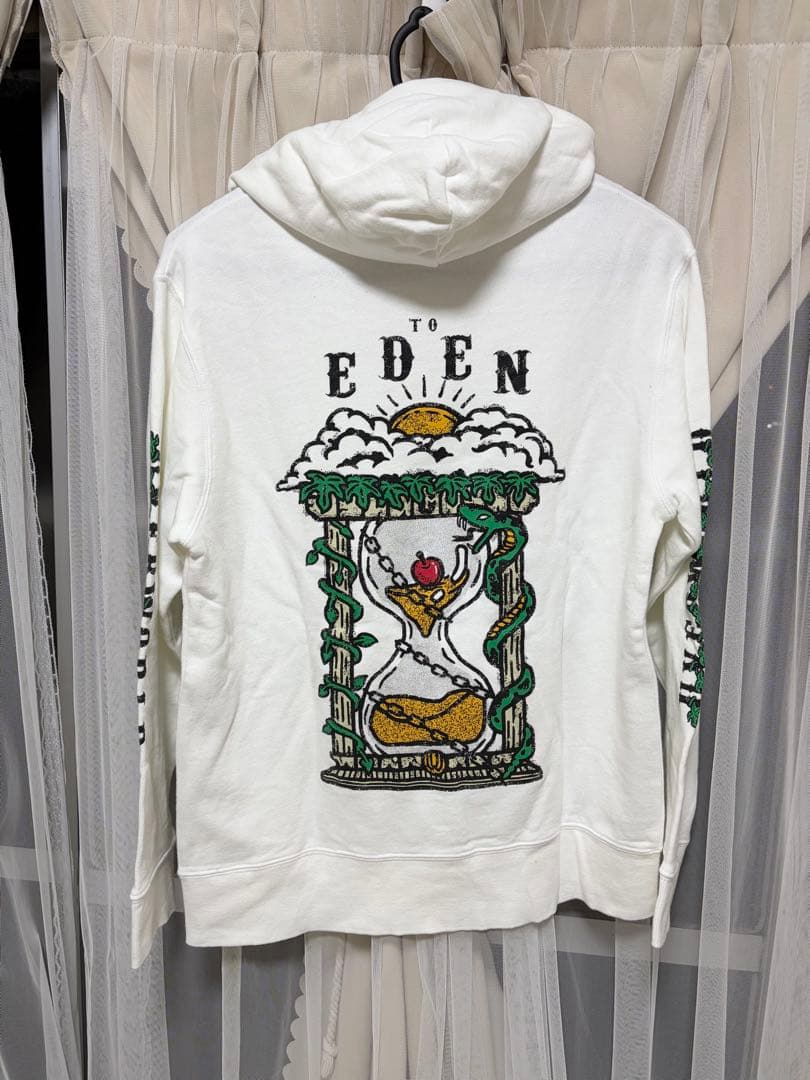 TO EDEN エンブロイダリーパーカー ホワイト