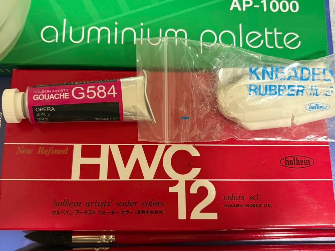 お値下げ！ホルベイン 水彩画セット まとめ売り 高級筆・ウォーターフォード紙付