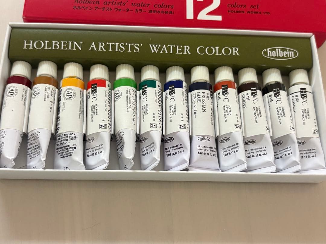 お値下げ！ホルベイン 水彩画セット まとめ売り 高級筆・ウォーターフォード紙付