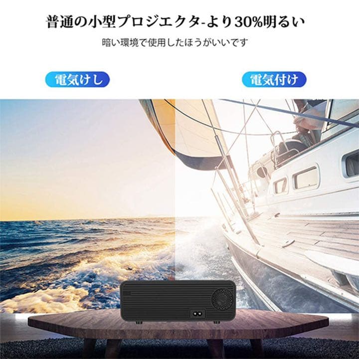 ⭐️プロジェクター⭐️　LED 家　映画　家族　プライム　4000ルーメン　台形