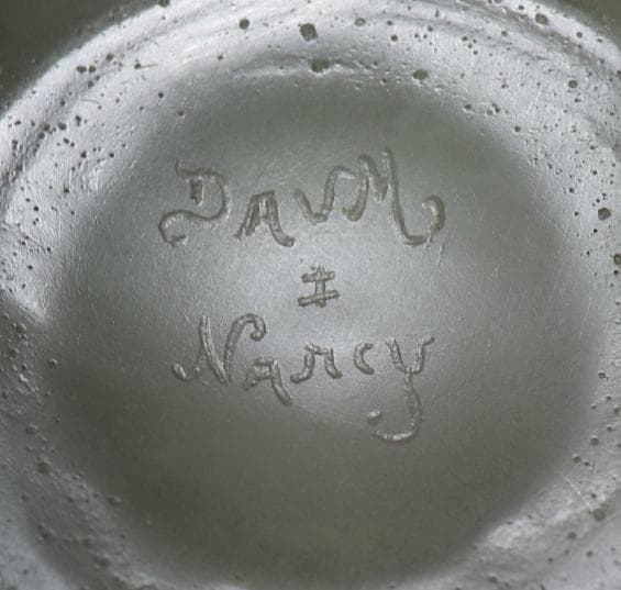 ドーム・ナンシー 1903年 動物の群れ 風景 花瓶 円形 壺 アンティーク