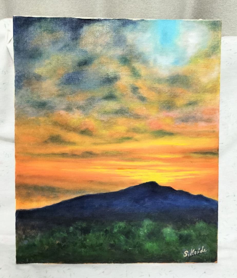 ◇油彩画 夕景 F8