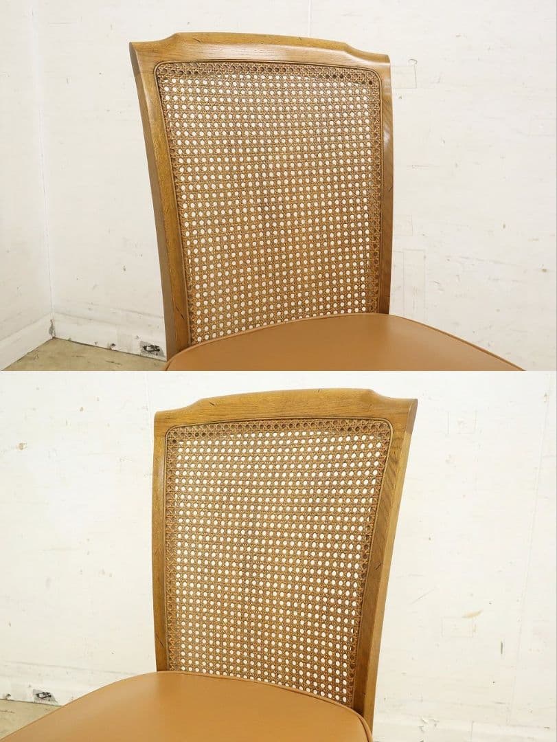 カリモク最高峰【ドマーニ】モーガントン・ダイニングチェア②本革・ライトコニャック