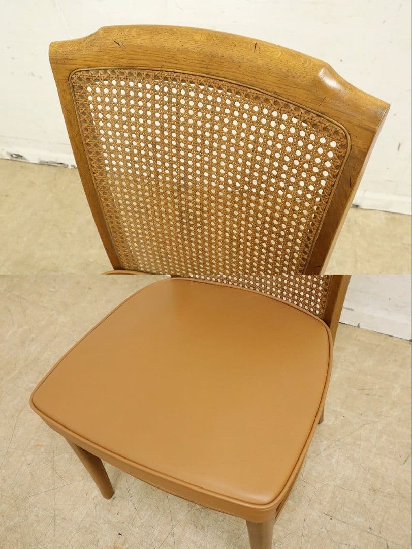 カリモク最高峰【ドマーニ】モーガントン・ダイニングチェア②本革・ライトコニャック