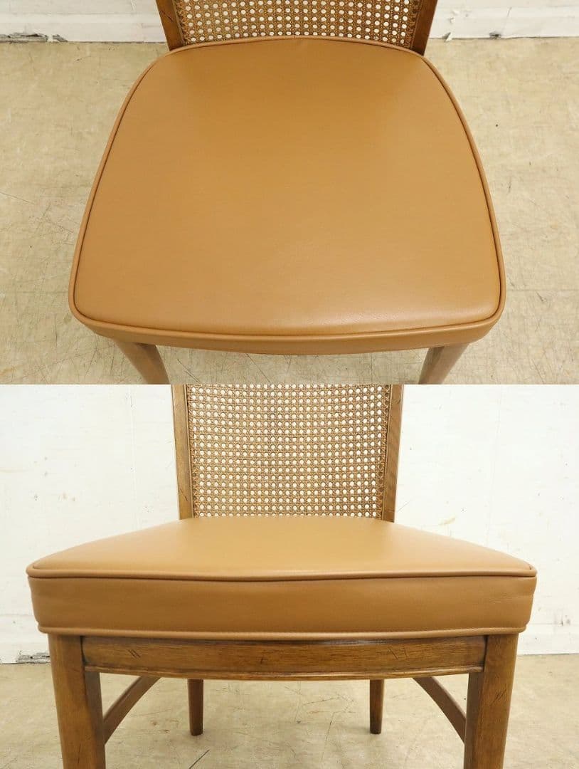 カリモク最高峰【ドマーニ】モーガントン・ダイニングチェア②本革・ライトコニャック