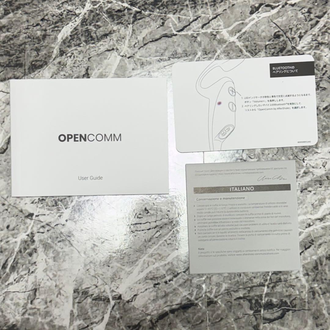 SHOKZ 骨伝導イヤホン OpenComm 2台同時接続可能！ケーブル2本付き