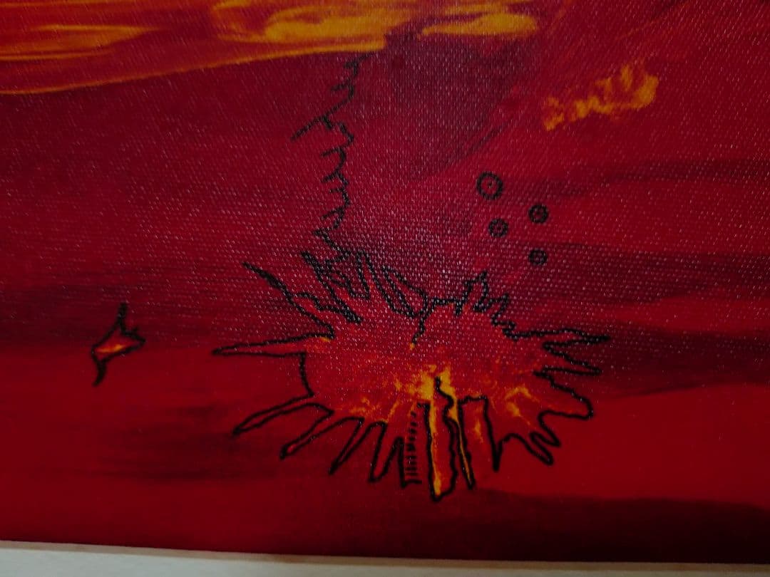 稀少 ユリゲラー 開運絵画 サイン入り 複製画