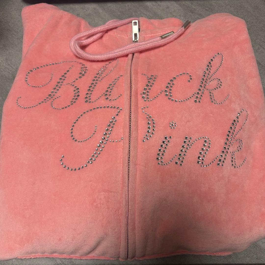 BLACKPINK ベロアジップアップフーディー PINK ピンク